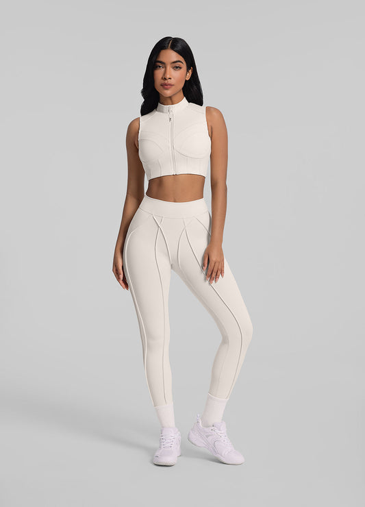 Calça Legging com Costuras de Contorno