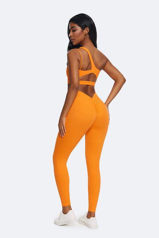 Calça Legging Cintura alta com Drapeado